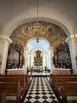 View from the entrance towards the altar