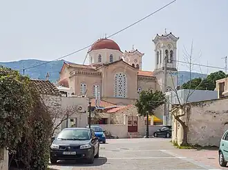 A street and the Cathedral of Saint Demetrius