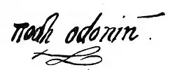 Hugh Roe O'Donnell II's signature