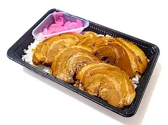 Japanese bento with chāshū