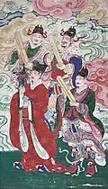 Ming dynasty Shuilu ritual painting of Four Time Guardians ()