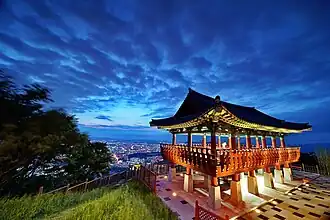 Night view of Sikjangsan Observatory
