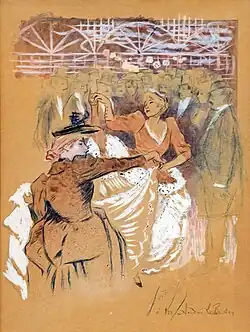 Le Cancan au bal Bullier, c. 1895