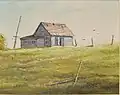 Alfred C. Patstone, Settlers Cabin, painted in Saskatchewan, Canada