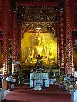 The interior of the Viharn