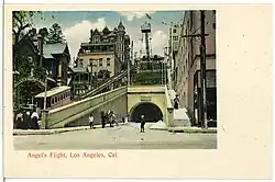 3rd Street Tunnel with original Angels Flight
