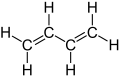 Full structural formula of 1,3-butadiene
