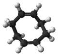 Ball and stick model of 1,5-cyclooctadiene