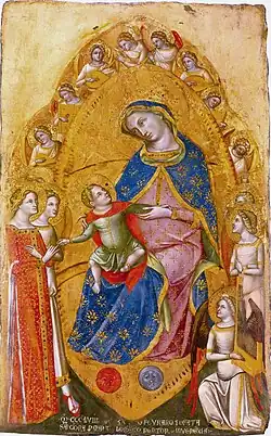 Mystical Marriage of Saint Catherine by Lorenzo Veneziano, c. 1360