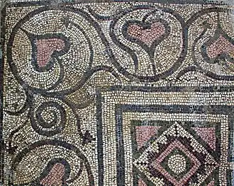 mosaic of the large room of the baths