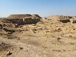 November 4, 2022. An area before the tell shows the remains of the 2010-2014 excavations