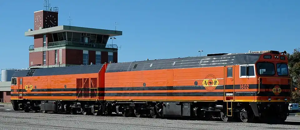Australian Railroad Group 1600 class locomotives at Forrestfield.
