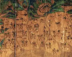 Image 34Section of Kangxi period painting of Taiwan, 1684–1722 (from History of Taiwan)