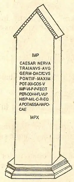 1758 Drawing of the original milliarium