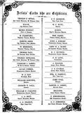 Artists exhibiting in the Art Union gallery, 1852