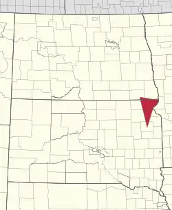 Location in North Dakota and South Dakota