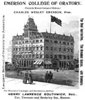 Advertisement for Emerson College of Oratory, 1893