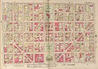Map of part of Indianapolis, 1908