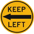 Keep left