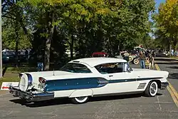 Rear view of 1958 Bonneville fitted with a continental kit.