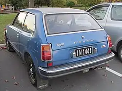 1972-1978 export 3-door model with rear hatch opening above the license plate.