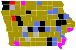 Results by county of all candidates except for Walter Mondale