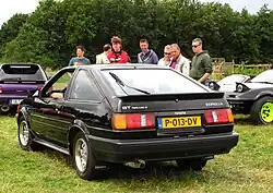 Corolla GT liftback (AE86, rear view)