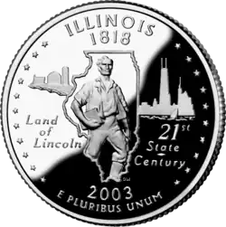 Illinois quarter dollar coin