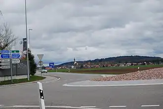 Kirchberg village from a nearby roundabout