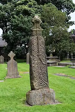 One of three high crosses at Whalley