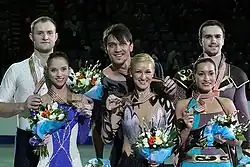 The pairs medalists at the 2012 European Championships