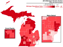 Support for Republican Party candidates by district