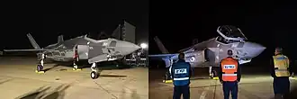 The first two F-35I Adir (No. 901 and No. 902) arrived at Nevatim on the evening of 12 December 2016