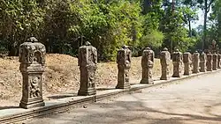 Sculptures on the way to the temple