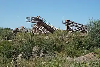 Aggregate sandpit at Roye.