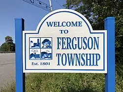 Welcome sign on Pennsylvania Route 26