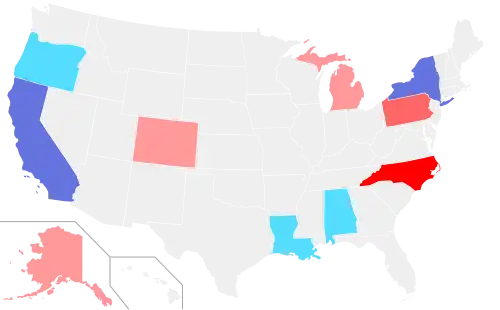 Net changes to U.S. House seats after the 2024 elections      +1 Dem House seat      +3 Dem House seats      +1 Rep House seat      +2 Rep House seats      +3 Rep House seats
