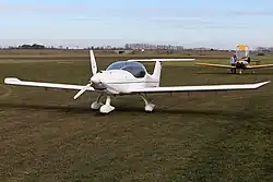 An airplane at Avernas-le-Bauduin Airport.