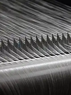 3. The yarn is then woven at extra high density.