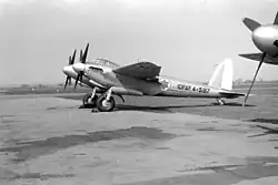 The de Havilland DH.98 Mosquito, here in 1955, was used as a bomber during the Suez Crisis (1956)