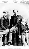 A. C. Benson, R. H. Benson and E. F. Benson, 1882. From the book Hugh, Memoirs of a Brother