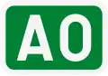 A0 motorway shield}}