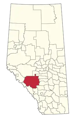 Location within Alberta