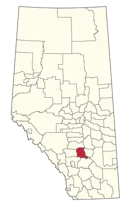 Location within Alberta