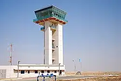 ATC tower at Nevatim Airbase near the southern runway in 2013