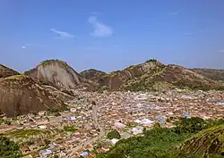 View of Idanre Town from Idanre Hill