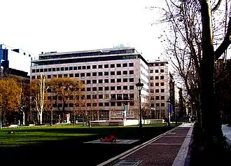 Pénzintézeti Központ, Szabadság Square, 1940, by Lauber-Nyiri