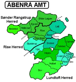 Aabenraa County. The entire province became part of South Jutland County in 1970.