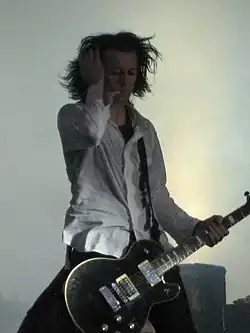 North performing with Nine Inch Nails in August 2007