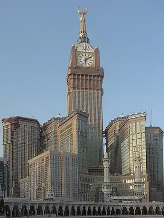 Abraj Al-Bait Clock Tower in Makkah, Saudi Arabia, is the 4th tallest building in Asia.